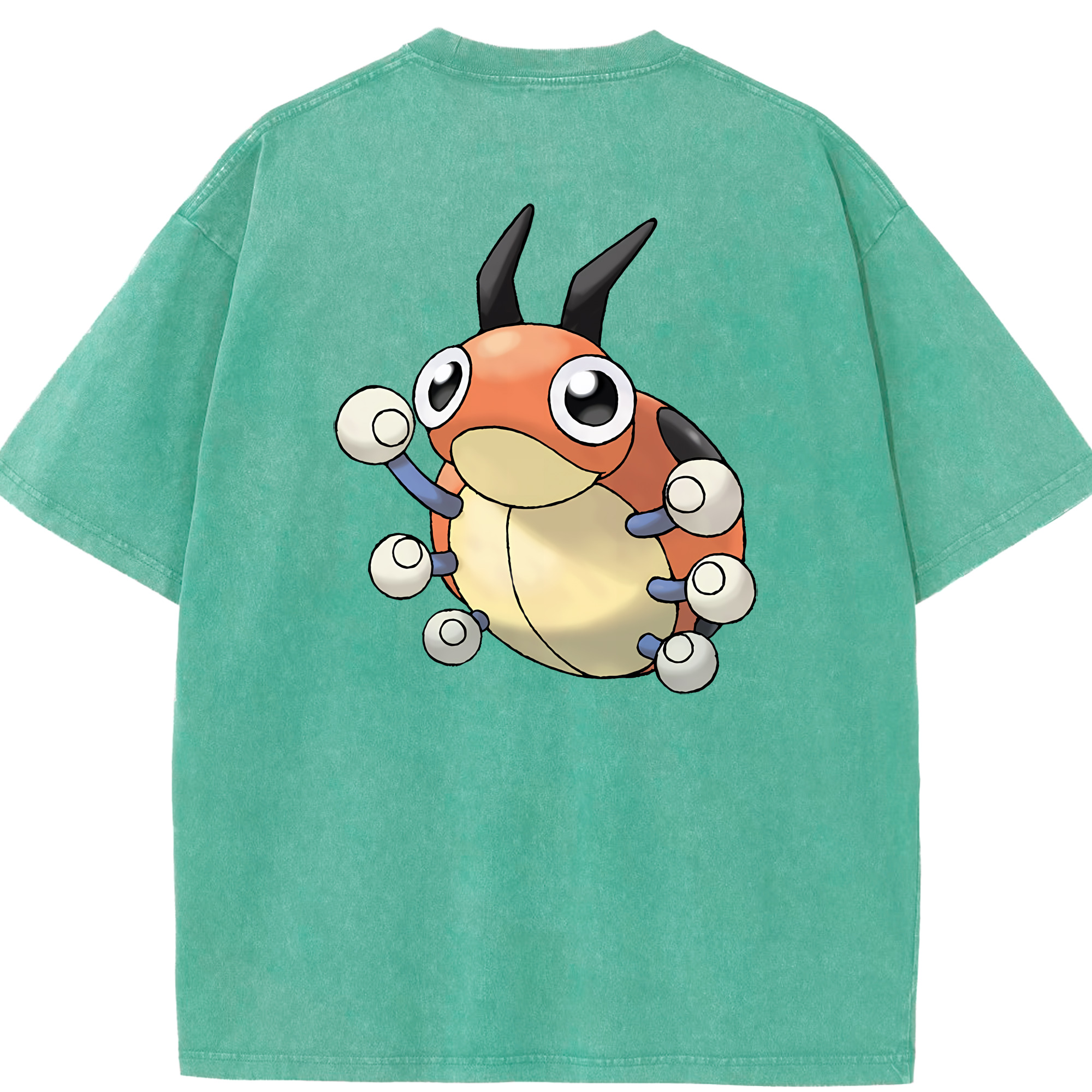 （画像用） ポケットモンスター Pokémon 綿100% ヴィンテージ風 半袖Tシャツ（背面プリント）